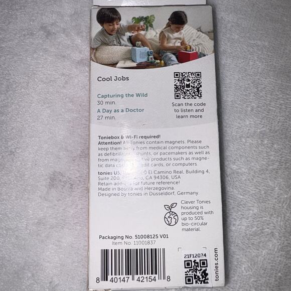 Tonies Learning And Discovery Cool Jobs Set For Toniebox Photography/Doctor NEW - Picture 3 of 3